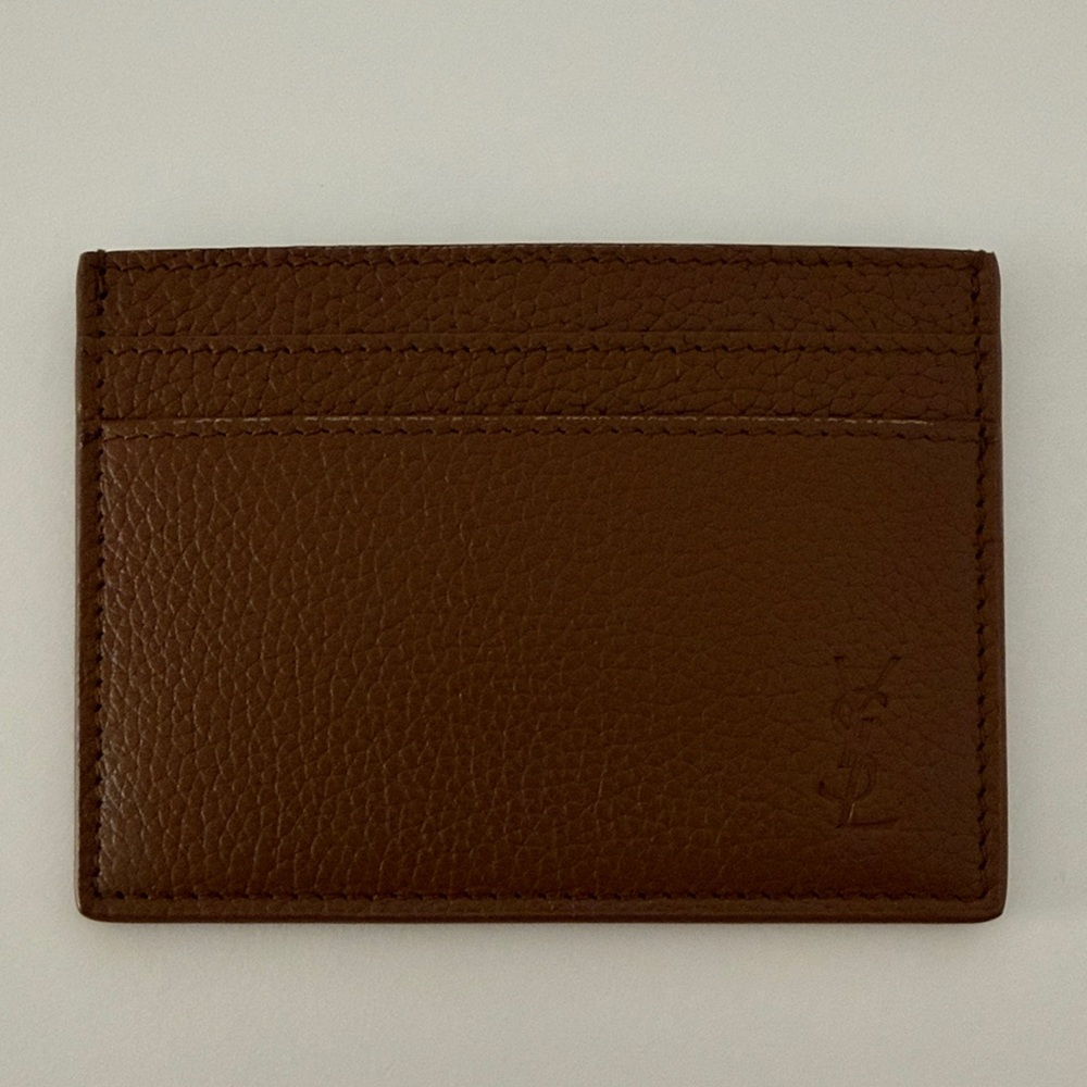 Brand New | YSL Brown Leather Cardholder